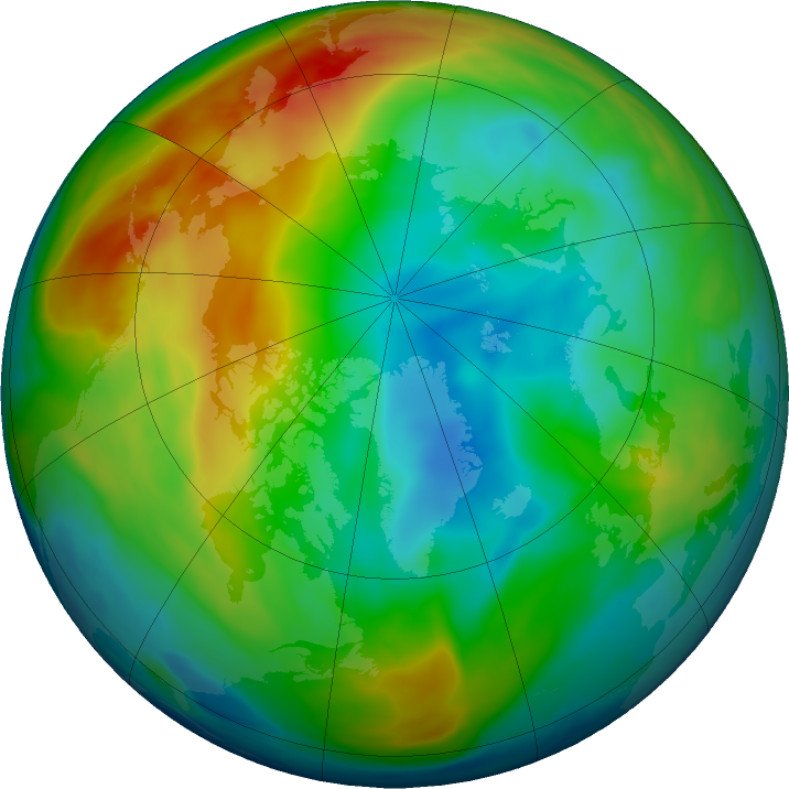 Arctic ozone map for 23 December 2019